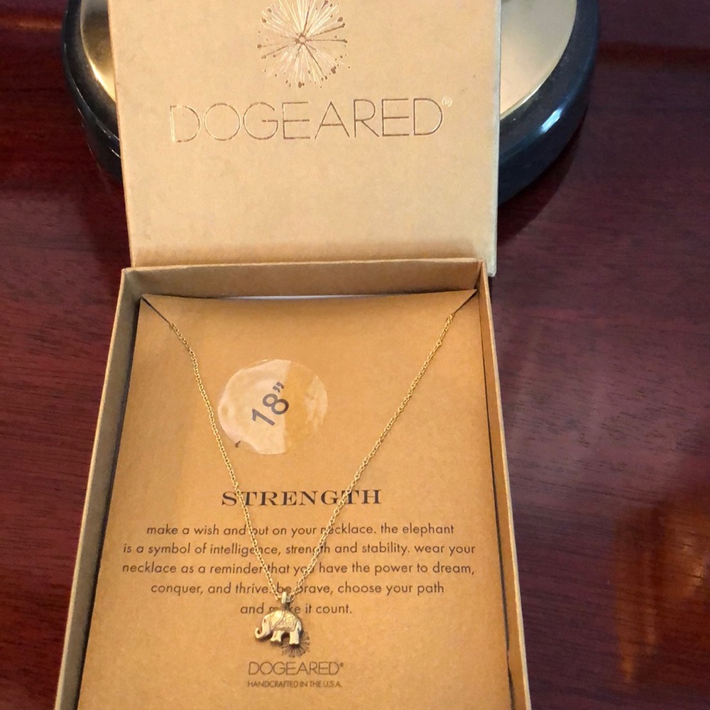 Dogeared Strength Elephant Necklace